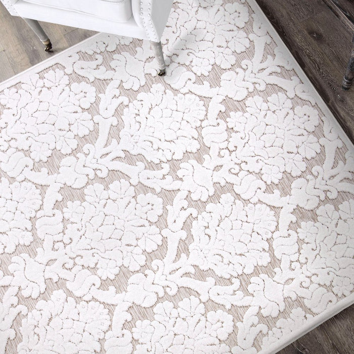 My Texas House Charlotte, Transitional, Damask, Woven Area Rug, 5'2" X 7'6"