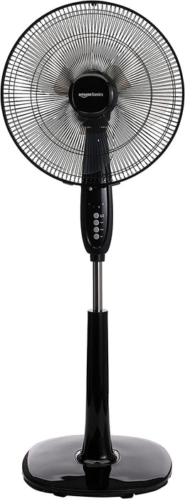 Oscillating Dual Blade Standing Pedestal Fan with Remote - 16-Inch, Black