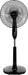 Oscillating Dual Blade Standing Pedestal Fan with Remote - 16-Inch, Black