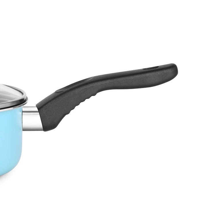 Mainstays 7 Piece Non-Stick Cookware Set Aluminum Mint, Dishwasher Safe