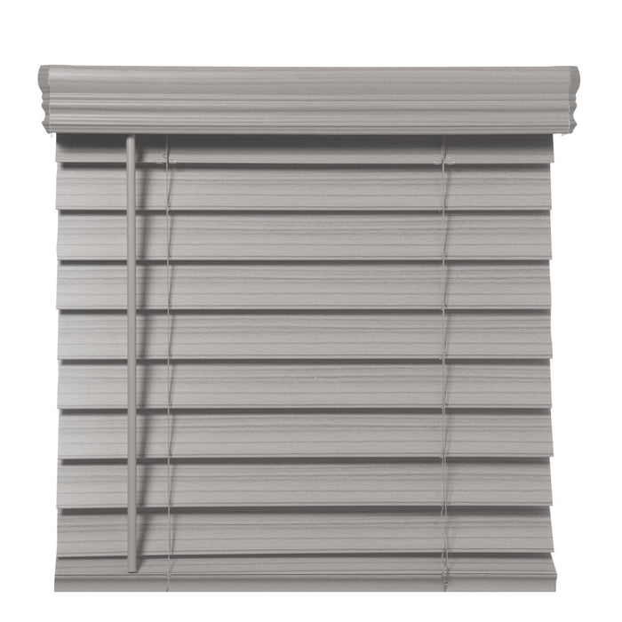 Richfield Studios 2.5" Cordless Faux Wood Blinds, Graystone