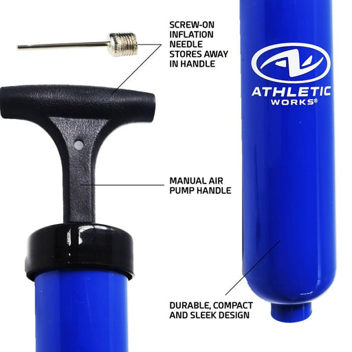 Athletic Works Manual 8" Multi Sports Ball Air Pump with Inflation Needle