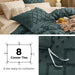 Bedsure Boho Duvet Cover Queen - Boho Bedding, Tufted Queen Duvet Cover for All Seasons, 3 Pieces Embroidery Shabby Chic Home Bedding Duvet Cover Set (Forest Green, Queen, 90X90)