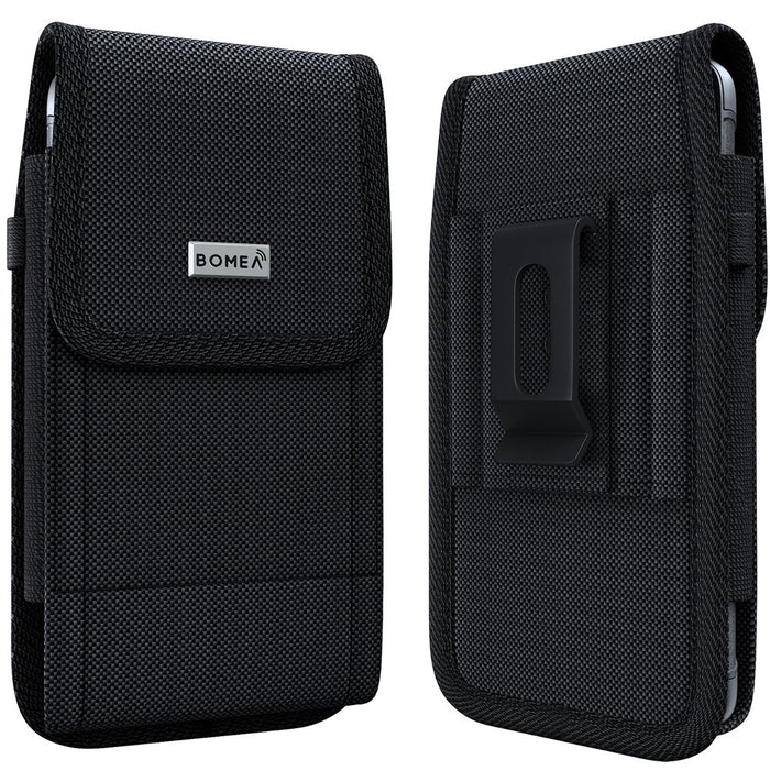 Iphone 6 6S 7 Holster Black Carrying Cell Phone Case Belt Clip and Loop Holster Pouch for Iphone 6 / 6S / 7 (Fits Iphone 6 / 6S / 7 with Otterbox Case / Lifeproof Case / Mophie Juice Pack Air)