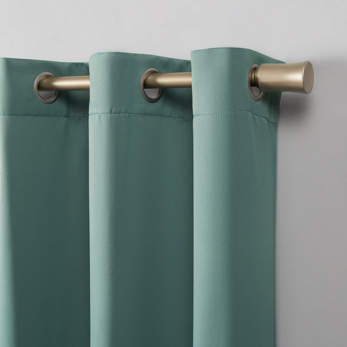 Mainstays Blackout Energy Efficient Grommet Single Curtain Panel, 40"X84", Aqua