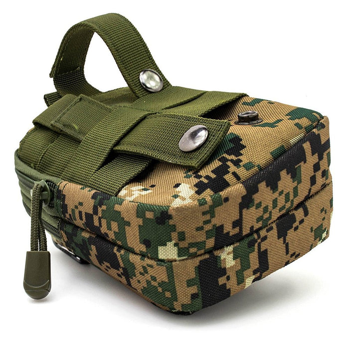 For Apple Iphone 14, 14 Pro, 13, 13 Pro, 12, 12 Pro, 11 Pro, XS, X, 8, 7, 6S, 6, Tactical Cover Smartphone Holster EDC Security Pack Carry Case Pouch Belt Waist Bag Gadget Money Pocket - Green Camo