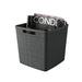Jute 11" Cube Basket, Resin Plastic Storage Bin, Grey Flannel