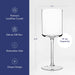Edge Wine Glasses, Modern & Elegant Square Glass Set of 2, Large Red Wine or White Wine Glass - Unique Gift for Women, Men, Wedding, Anniversary - 14Oz