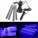 Car LED Strip Light,  4Pcs 36 LED Car Interior Lights under Dash Lighting Waterproof Kit,Atmosphere Neon Lights Strip for Car,Dc 12V(Blue)