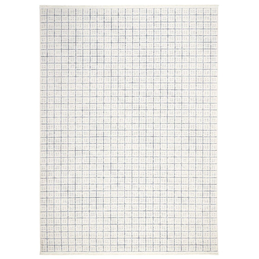 Wanda June Home Squares with Fringe Area Rug, Blue, 5'2" X 7'2" by Miranda Lambert