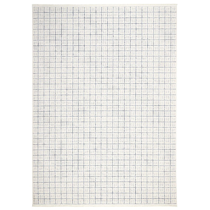 Wanda June Home Squares with Fringe Area Rug, Blue, 5'2" X 7'2" by Miranda Lambert