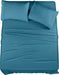 Queen Bed Sheets Set - 4 Piece Bedding - Brushed Microfiber - Shrinkage and Fade Resistant - Easy Care (Queen, Denim Blue)