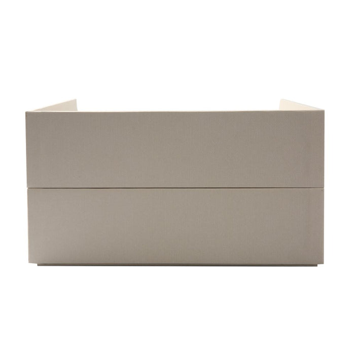 2 Piece Set Paperboard Paper Tray Desk Organizer Papyrus Beige