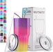 30 Oz Tumbler with Lids and Straws,18/8 Stainless Steel Vacuum Insulated Coffee Tumbler,Insulated Travel Mug Water Cup with Leak-Proof Straw Lid & Flip Lid,3 Metal Straws,1 Cleaning Brush & Gift Box