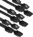 SATA Cable III, 3 Pack SATA Cable III 6Gbps Straight HDD SDD Data Cable with Locking Latch 18 Inch Compatible for SATA HDD, SSD, CD Driver, CD Writer - Black