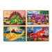 Dinosaurs 4-In-1 Wooden Jigsaw Puzzles in a Storage Box (48 Pcs) | Fsc-Certified Materials