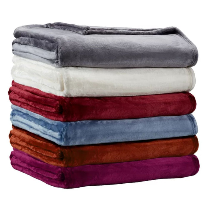 Better Homes & Gardens Luxury Velvet Plush Blanket, Full/Queen, Gray