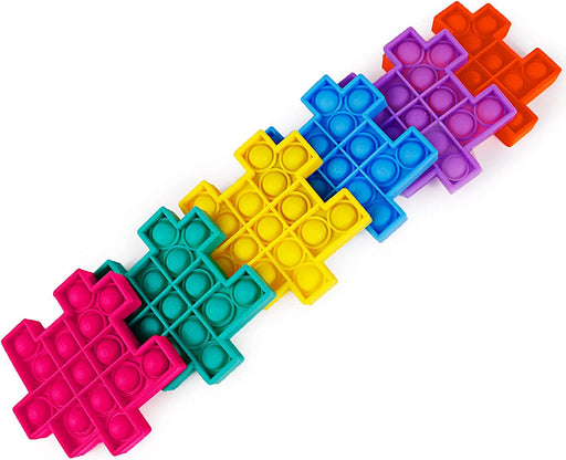 6PCS Combination Package Push Pop Bubble Fidget Toys, Squeeze Sensory Fidget Toys for Autism,Cube Silicone Toys for Kids and Adults to Stress Relief and Anti-Anxiety