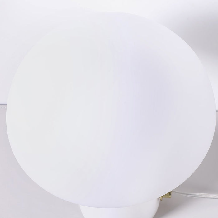 Urban Shop Novelty Glass Mushroom Lamp, Off-White Matte, 12" H, Plug-In
