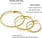 Cocamiky 9 Pairs Big Gold Hoop Earrings Set for Women Girls,Stainless Steel 14K Gold Plated Thin Hoops Rose Gold Silver Hypoallergenic Sterling Silver Post for Sensitive Ears Jewelry