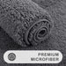Microfiber Bathroom Rugs (17X24, Grey) Shaggy Soft and Absorbent, Non Slip, Thick Plush, Machine Washable Bath Mat and Bath Rugs for Bathroom
