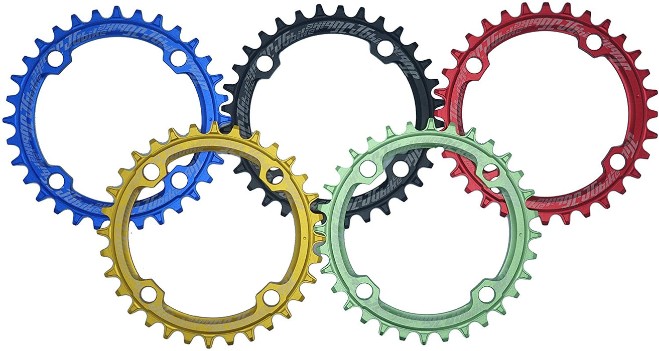 Elite round Oval Chainring 104Mm BCD 30T 32T 34T 36T 38T Narrow Wide Single Chainring for 8 9 10 11 12 Speed MTB XC Trail E-Bike Fat Bike Mountain Bike Bicycle
