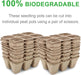 72 Cells Peat Pots Seed Starter Trays, 12 Packs Biodegradable Seedling Pots Germination Trays, Organic Plant Starter Kit with 15 Pcs Plant Labels