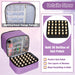 Nail Polish Organizer and Nail Dryer Case, Double-Layer Nail Polish Storage Holds 30 Bottles (15Ml/0.5 Fl.Oz) and 1 Led Nail Lamp, Travel Carrying Case for Nail Polish Kit Set (Purple)