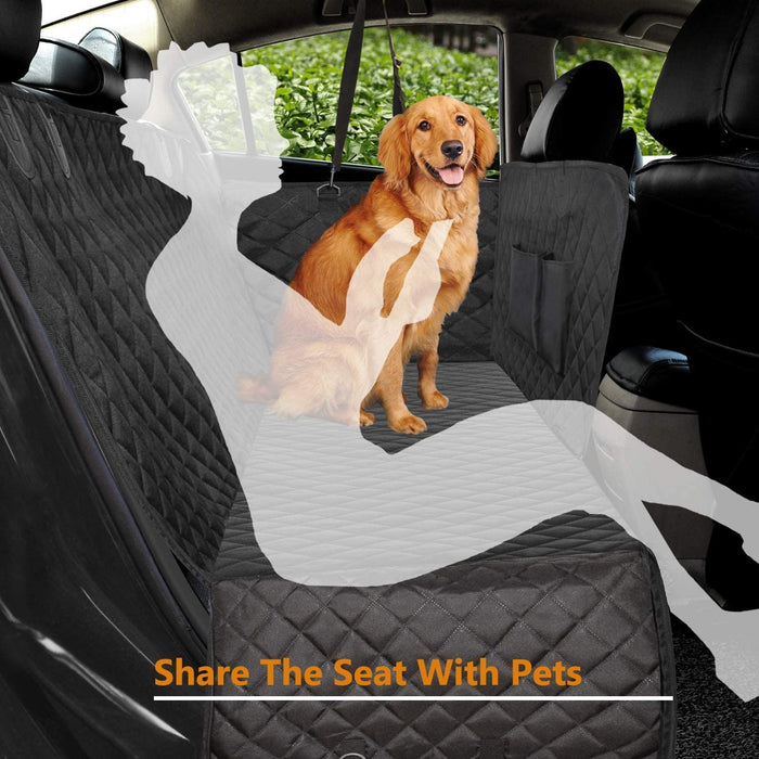Dog Car Seat Covers, 100% Waterproof Scratch Proof Nonslip Dog Seat Cover, 600D Heavy Duty Seat Cover for Dogs, Dog Car Hammock Pet Seat Cover for Back Seat Car Trucks SUV