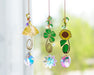 Hanging Crystal Suncatchers Prism, Glass Window Decorations, Rainbow Maker Wind Chime Sun Catcher, Sunflower&Clover&Ginkgo Leaf