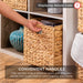 12X12In Hyacinth Baskets, Set of 5 Multipurpose Collapsible Organizers W/ Inserts - Espresso