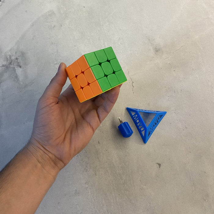 Jeexi Magnetic 3X3 Speed Cube, Cube Learning Series Puzzle Toy for Kids Beginners with Stand and Screwdriver