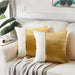 4 Packs Gold Decorative Throw Pillow Covers 18X18 Inch for Living Room Couch Bed Sofa, Gold and White Velvet Patchwork with Gold Leather, Luxury Home Decor Square Cushion Case 45X45 Cm