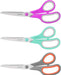 Scissors,  8" Multipurpose Scissors Bulk 3-Pack, Ultra Sharp Blade Shears, Comfort-Grip Handles, Sturdy Sharp Scissors for Office Home School Sewing Fabric Craft Supplies, Right/Left Hand