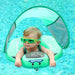 Baby Swimming Float Ring Swim Trainer Non-Inflatable Sunshade Kids Float Lying Swimming Pool Toys Bathtub for Accessories