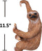 Sloth Fence Hanger - Outdoor Hanging Sloth Statue- Detailed Garden Decor for Wall, Patio, Porch, Fence, Window