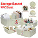 Wicker Basket Storage Basket 4PCS Woven Basket Handmade Paper Rope Bin Nesting Basket for Home Office Decor Bedroom
