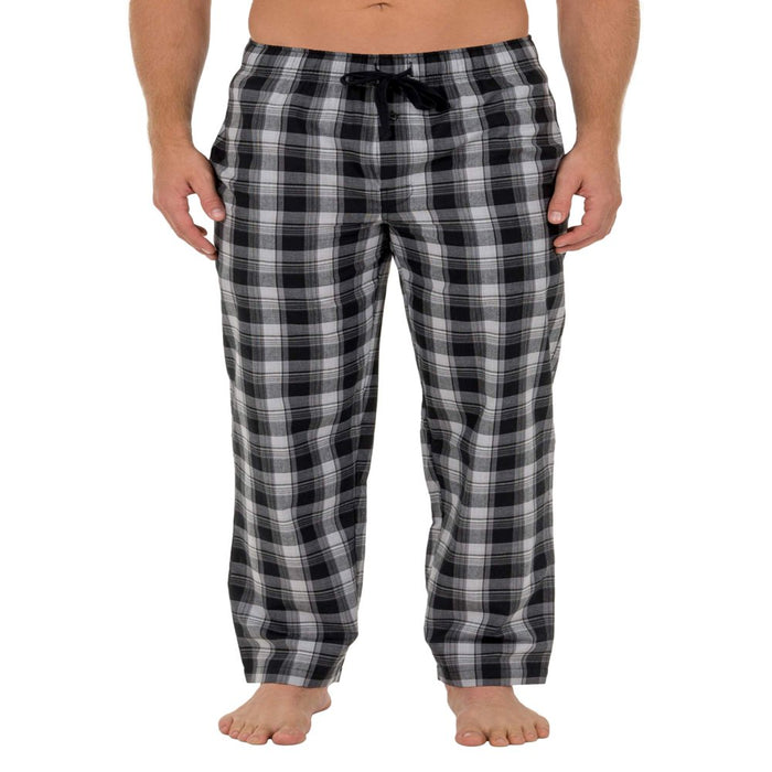 Fruit of the Loom Men'S and Big Men'S Microsanded Woven Plaid Pajama Pants