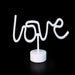 Ez-Illuminations Indoor Battery Operated Pink LED Neon-Style Love Light, with Built-In Timer