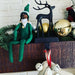 Funny Resin Sculpture Widely Use Green Pop Snoop Dogg Realistic Doll Figurine for Home