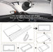 Car Sun Visor Vanity Mirror, Rechargeable Makeup Mirror with 3 Light Modes & 60 Leds - Dimmable Clip-On Rear View Sun-Shading Cosmetic Mirror with Touch on Screen, Universal for Truck SUV (Black)