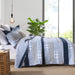 Quilt Queen Size 100% Cotton Queen Size Quilts Blue Beige White Bedspreads Plaid Quilts Lightweight Soft Breathable Bedding Sets for All Season, 3 Piece