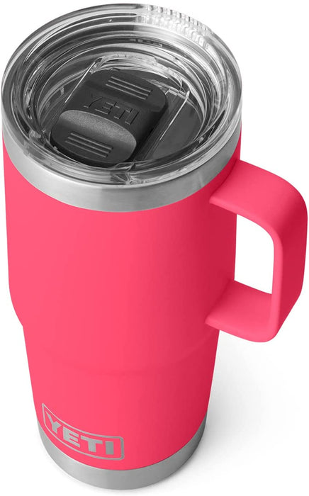 Rambler 20 Oz Travel Mug, Stainless Steel, Vacuum Insulated with Stronghold Lid, Black