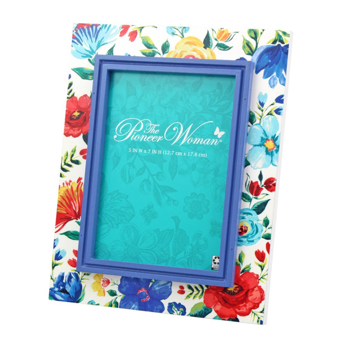 The Pioneer Woman 5X7 Blue Floral Picture Frame
