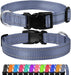 Reflective Dog Collar, Sturdy Nylon Collars for Large Girl and Boy Dogs, Adjustable Dog Collar with Quick Release Buckle, Red