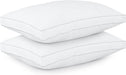 Bed Pillows for Sleeping Queen Size (White), Set of 2, Cooling Hotel Quality, Gusseted Pillow for Back, Stomach or Side Sleepers