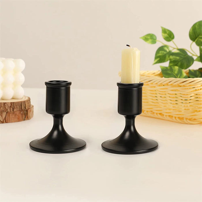 Black Candlestick Holders, 6 Pcs Metal Taper Candle Holders Candle Stick Candle Holder for Festive Table Decor Wedding Centerpiece Mantelpiece Home Decor Warmhousing Gift