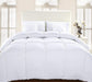 Comforter Duvet Insert - Quilted Comforter with Corner Tabs - Box Stitched down Alternative Comforter (Queen, White)