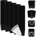 Black Square Flower Nursery Pots for Starting Seedlings, Succulents, or Cacti - 2" X 2", Pack of 100 + Thcity Stakes