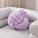 Knot Pillow Ball, Soft round Throw Pillow Cushion Home Decorative Ball Pillows, Handmade Plush Throw Knotted Pillow for Home Décor Children Play Knot Ball Toys (Small-7.87In, Lilac)